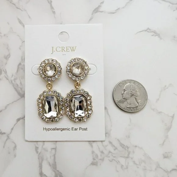 J.Crew Factory Crystal Drop Earrings - Picture 4 of 5